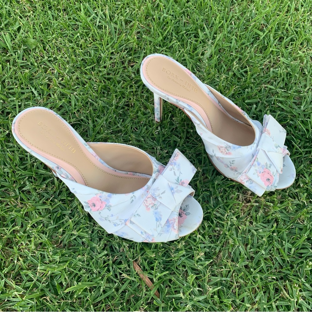 Antonio Melani x Born on Fifth Arden Floral Bow Dress Sandals - Picture 15 of 16